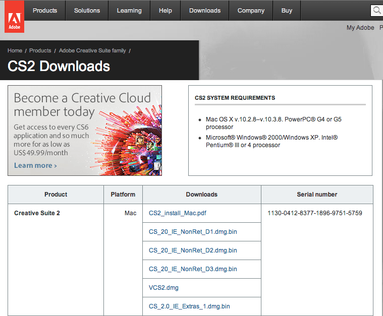 Adobe Creative Suite Free Download Mac